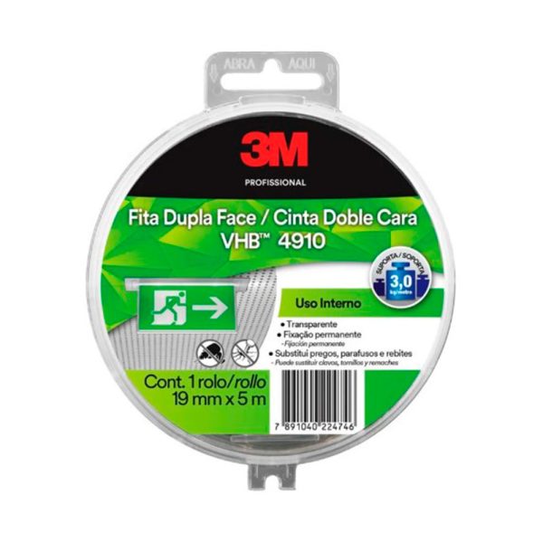 Cinta doble faz 19mm*5mt VHB™ 4910 3M™ - Imagen 2
