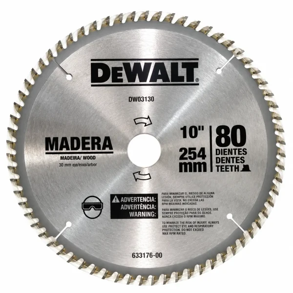 Disco sierra madera 10*80D DW03130 DEWALT
