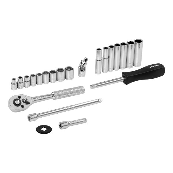 Juego copas 1/4" 3/16"  1/2"*22pzs PRETUL 23981 - Imagen 3