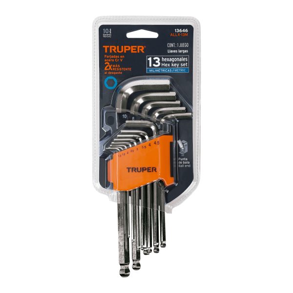 Juego llaves bristol bola 1.3-2.5mm lg 13pz TRUPER 13646 - Imagen 4