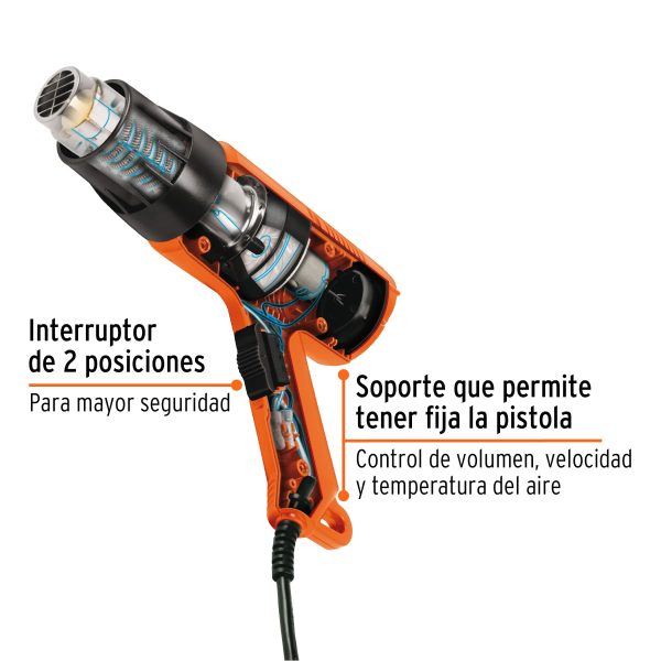 Pistola calor 1500w prof TRUPER 17279 - Imagen 2