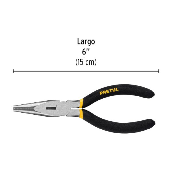 Pinza punta 6" larga PRETUL 22624 - Imagen 3