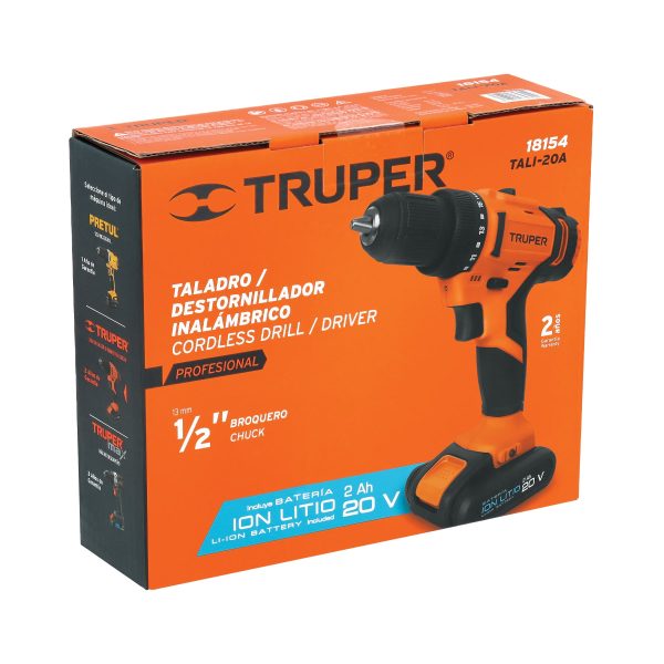 Taladro 1/2" inhalambrico 20V prof TRUPER 18154 - Imagen 3