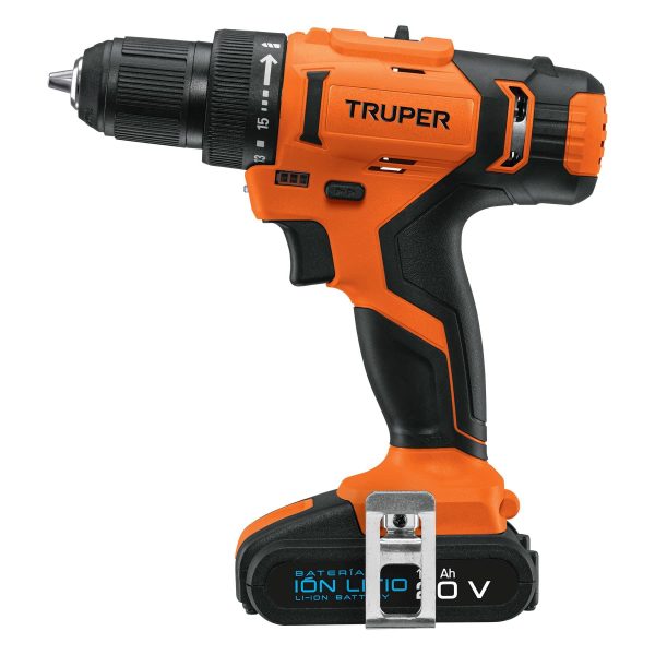 Taladro 1/2" inhalambrico 20V prof TRUPER 18154