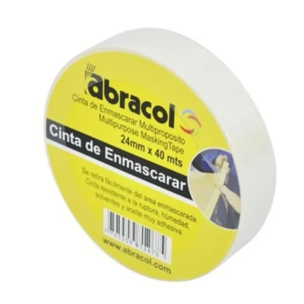 Cinta de enmascarar ABRACOL 40 m para trabajos de pintura