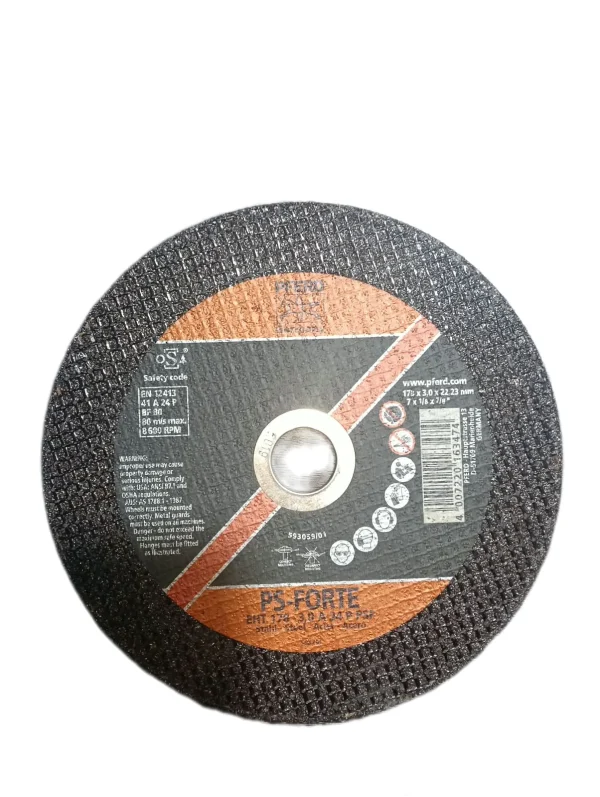 Disco de corte PFERD 7 x 1/8 x 7/8 para acero