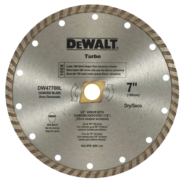Disco diamante turbo DEWALT DW47700L 7 pulgadas