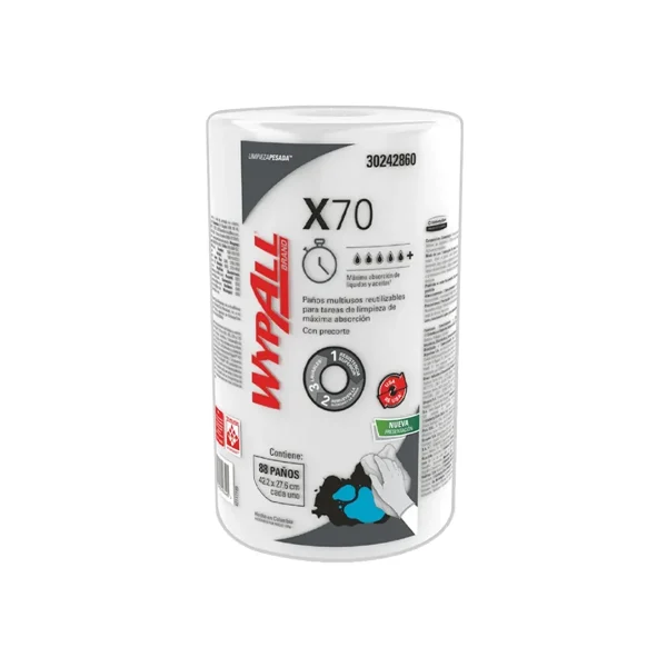 Paño de limpieza WypAll X70 Rollo Regular x 88 paños
