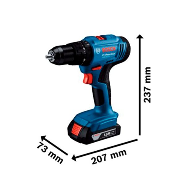 Taladro 1/2" BOSCH percutor inhal 18v+1bat kit GSB183-LI - Imagen 2