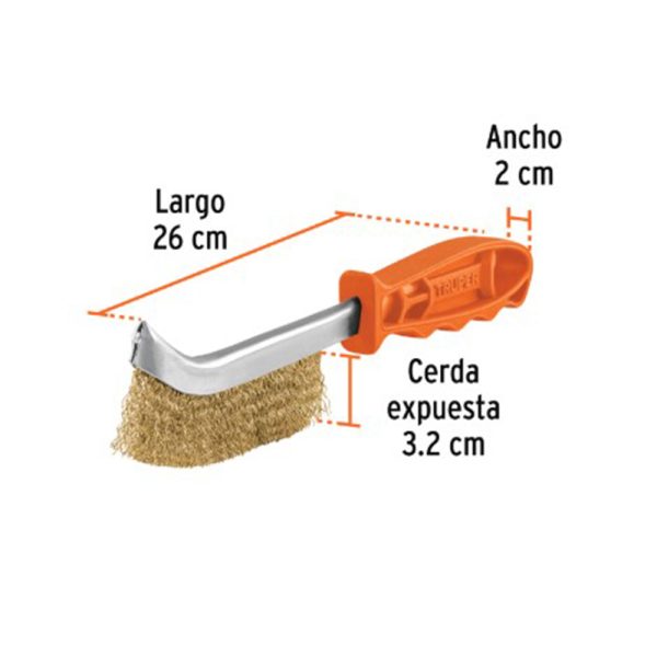 Cepillo curvo grata ondulada anti-chispa Truper 11540 - Imagen 3