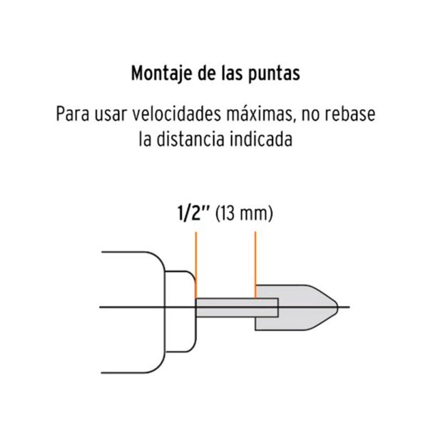 Punta montada alto rendimiento jgo 5pz Truper 12444 - Imagen 3