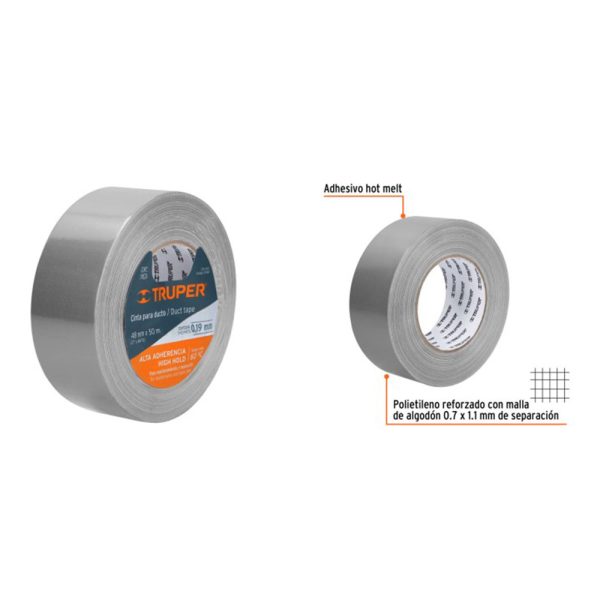 Cinta multiproposito/ducto McGUIVER 2"*50m Truper 12588 - Imagen 2