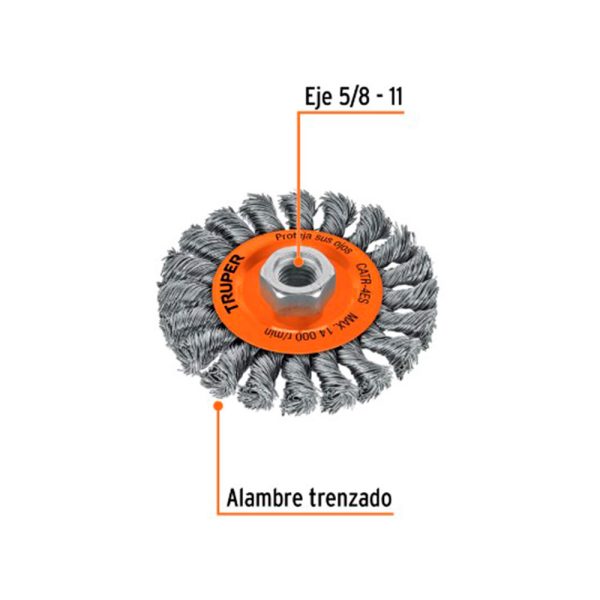 Grata circular 4"*5/8"-11 Truper 17527 - Imagen 2